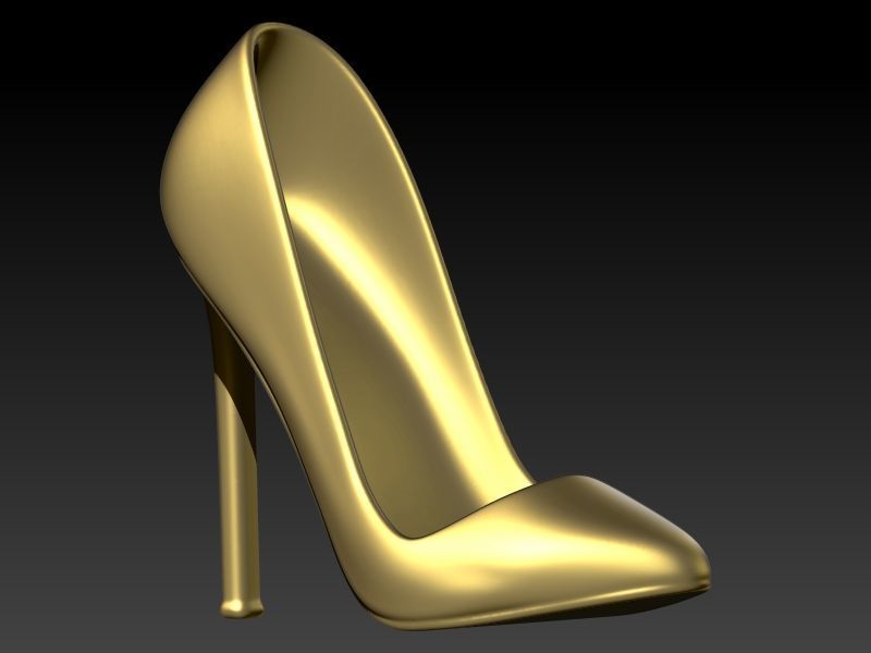  Ladies High Heel Pendant Necklace Jewelry 3D print model_1