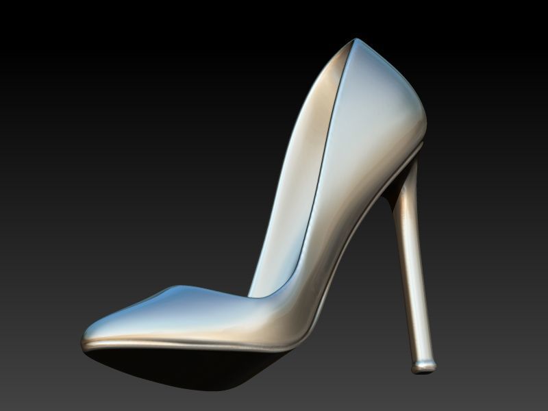  Ladies High Heel Pendant Necklace Jewelry 3D print model_24