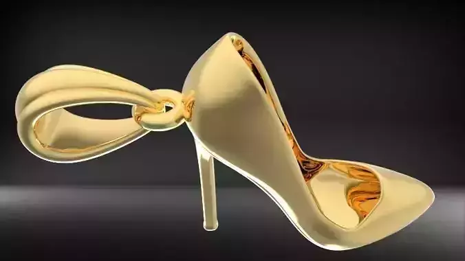  Ladies High Heel Pendant Necklace Jewelry