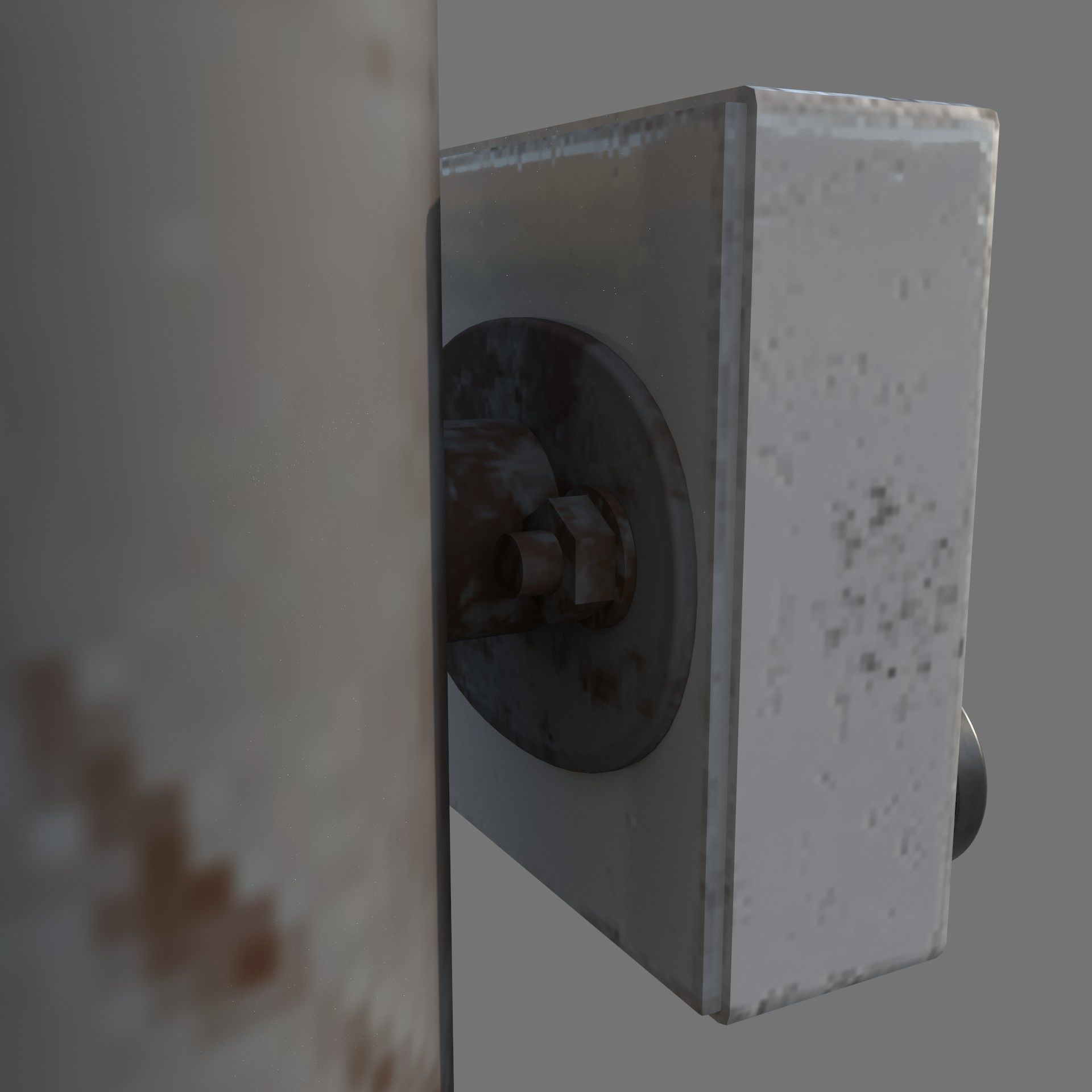 Alarm pole game ready Low-poly 3D model_2