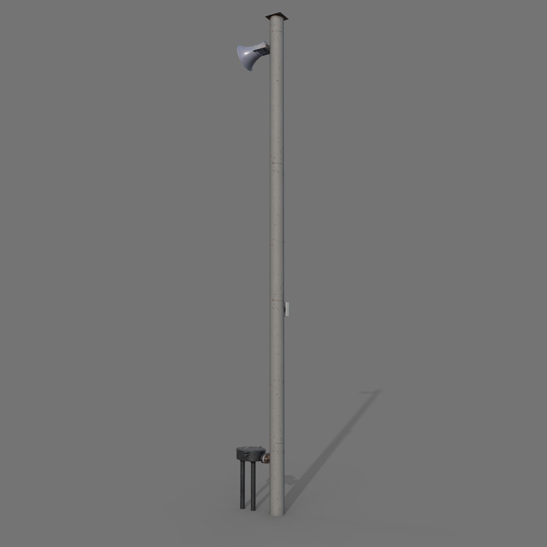 Alarm pole game ready Low-poly 3D model_7