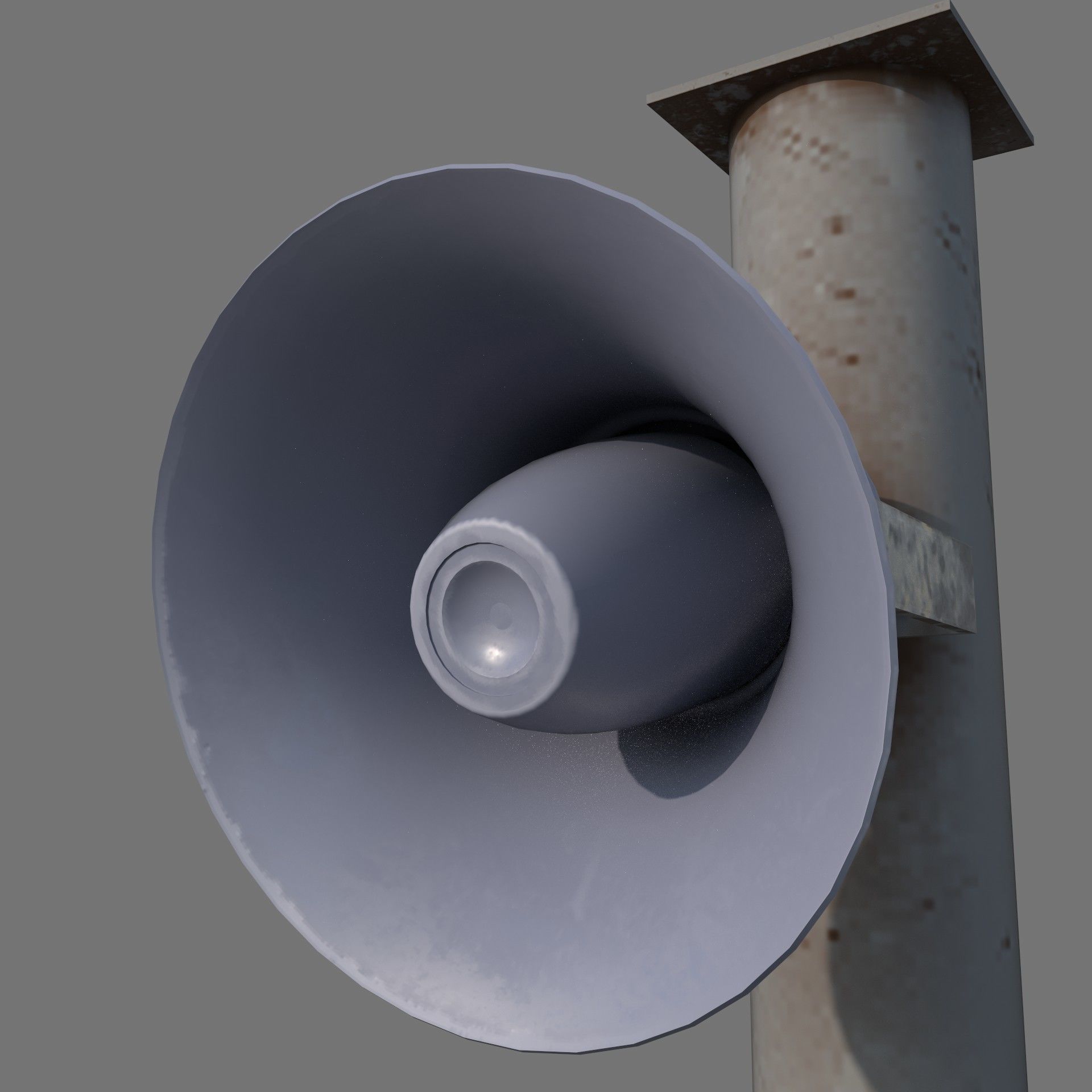 Alarm pole game ready Low-poly 3D model_4