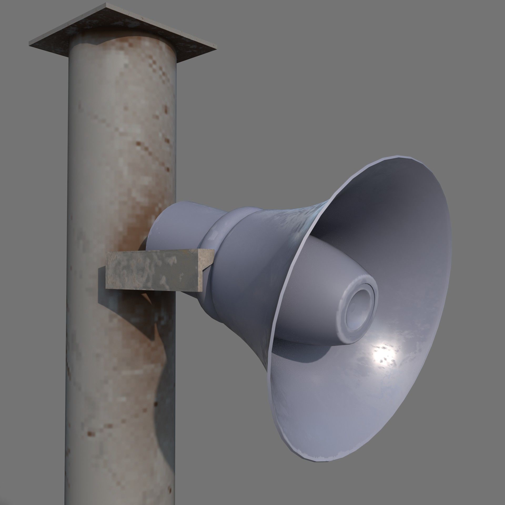 Alarm pole game ready Low-poly 3D model_3