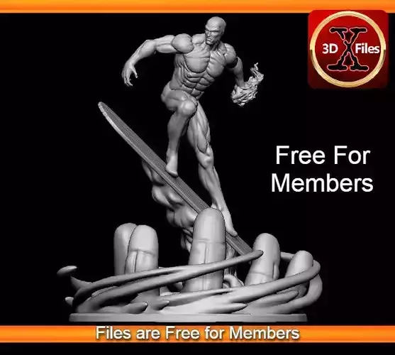 Silver Surfer - Marvel - Statue - 3D Print File STL