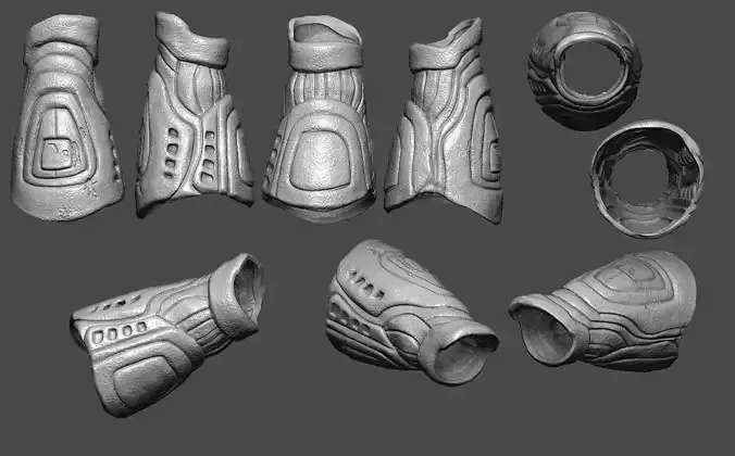 Predator falconer left gauntlet  3D model