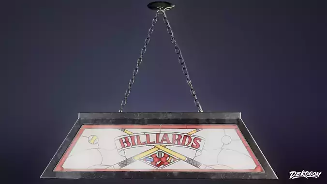 DIVE BAR - Pool Table Light 01 - LOW POLY