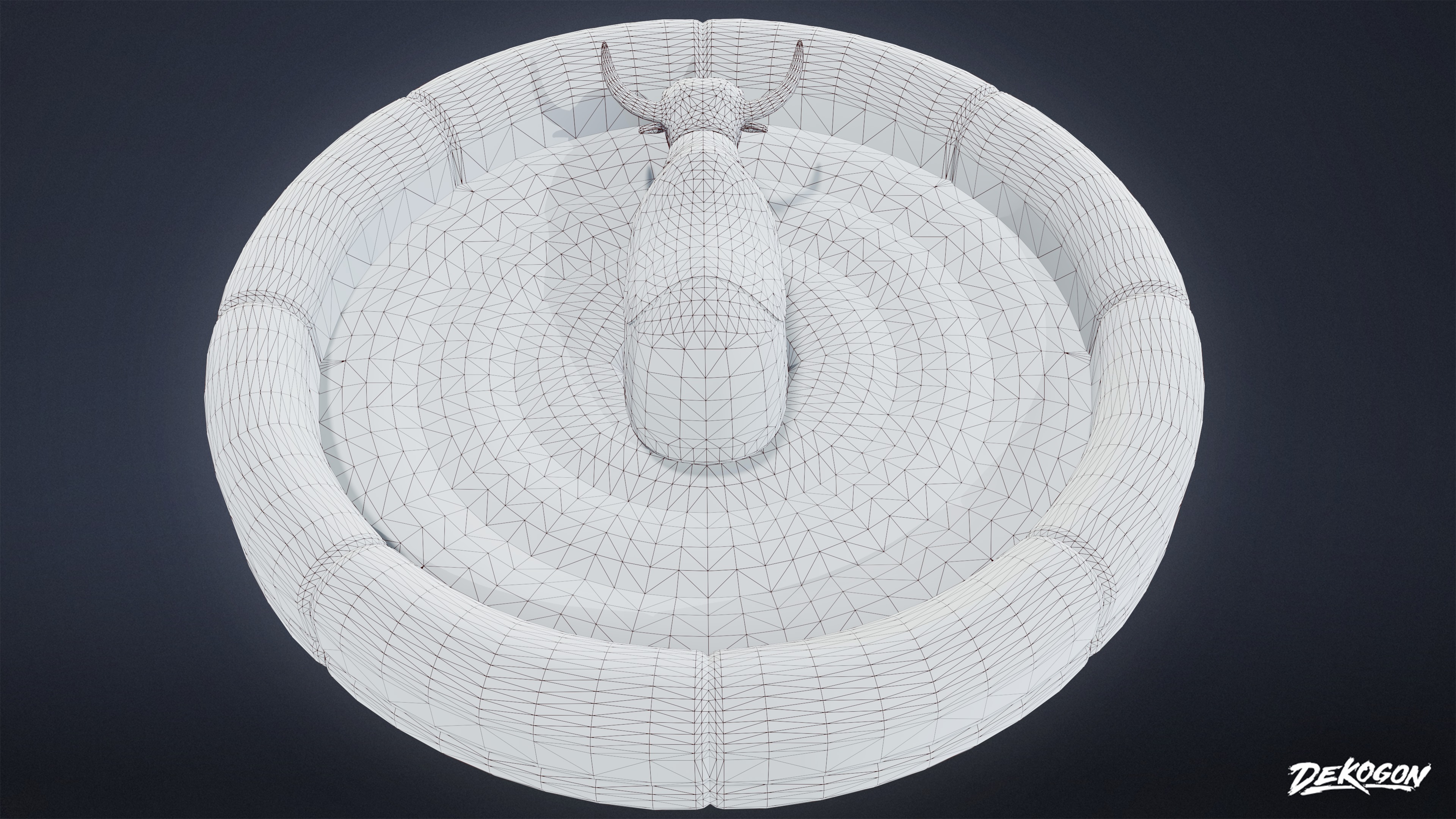 DIVE BAR - Rodeo Bull 01 - LOW POLY Low-poly 3D model_9