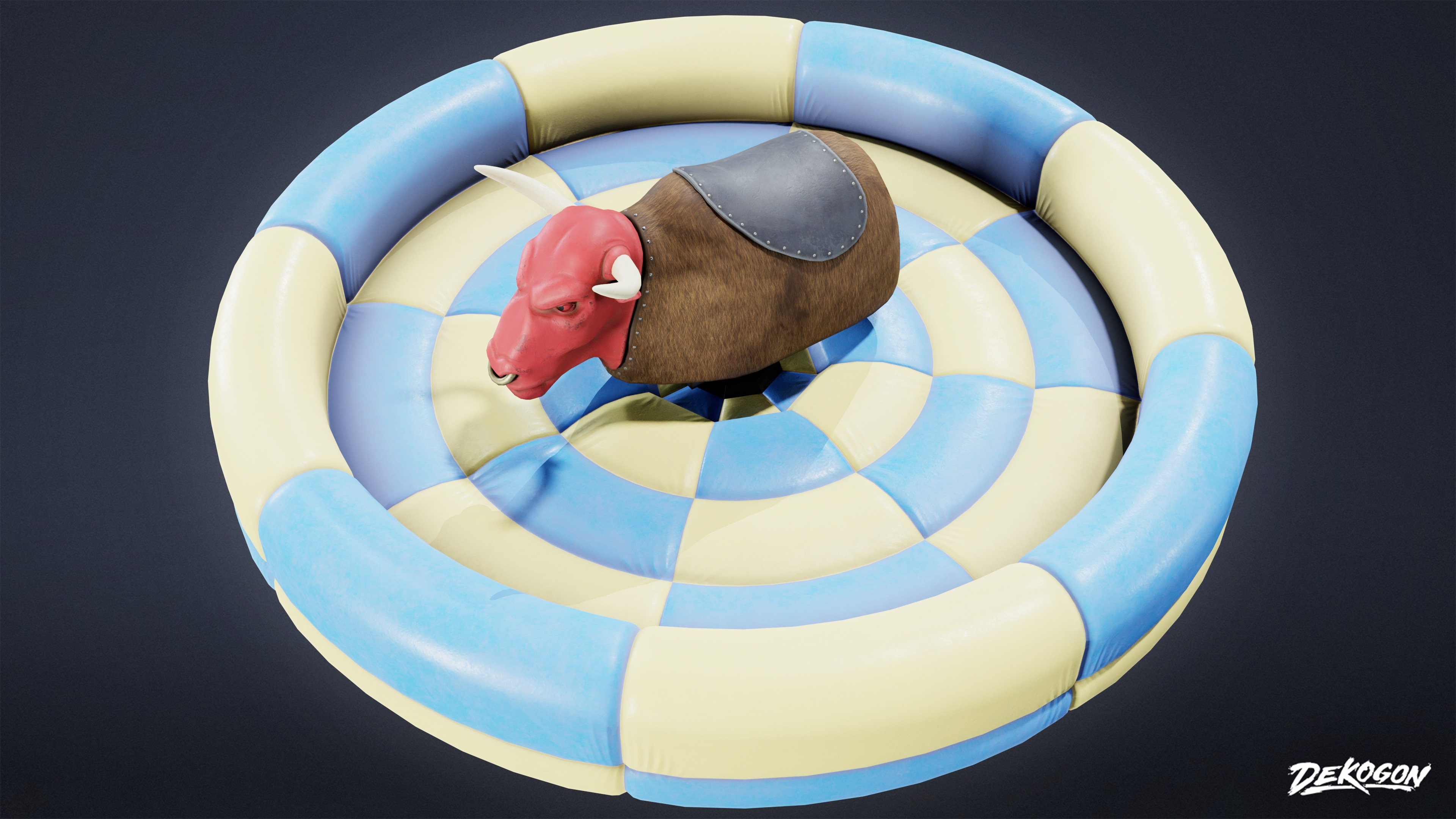 DIVE BAR - Rodeo Bull 01 - LOW POLY Low-poly 3D model_4