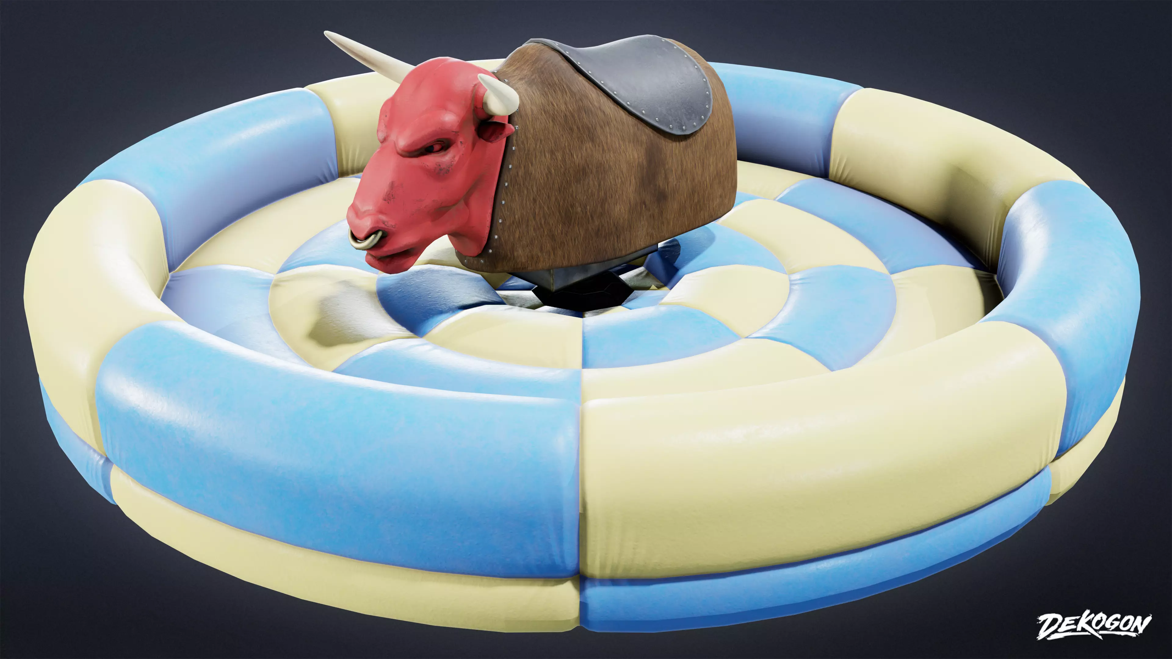 DIVE BAR - Rodeo Bull 01 - LOW POLY Low-poly 3D model_0