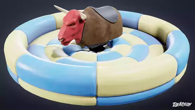 DIVE BAR - Rodeo Bull 01 - LOW POLY Low-poly 3D model