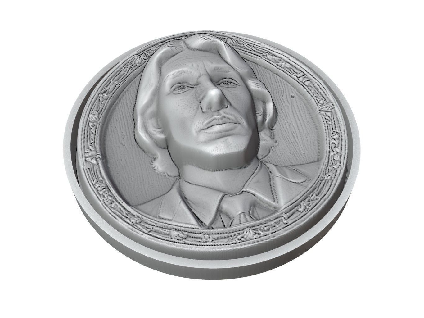 Adam Driver Medallion 3D print model_3