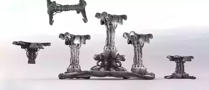 Xeno Inspired Spine Ship 8 versions