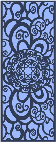 Door Decorative Plasma CNC 3D model_0