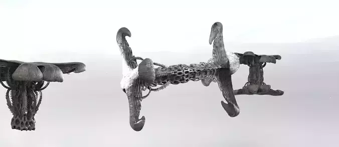 Xeno Inspired Spine Ship 3 ships