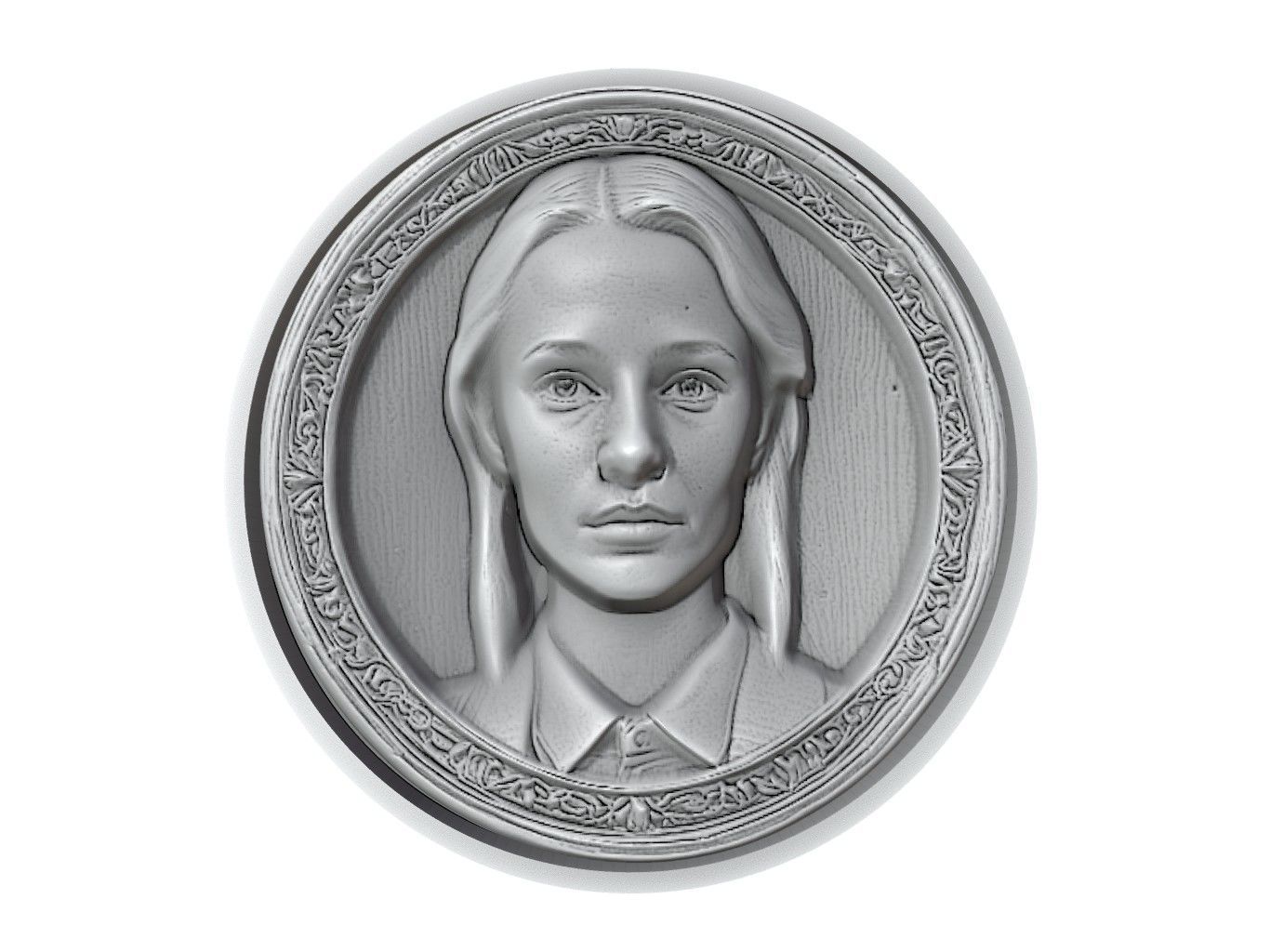 Alicia Vikander Medallion 3D print model_2
