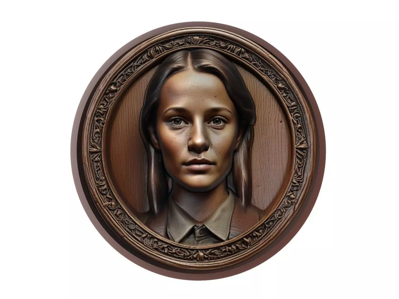 Alicia Vikander Medallion 3D print model_0