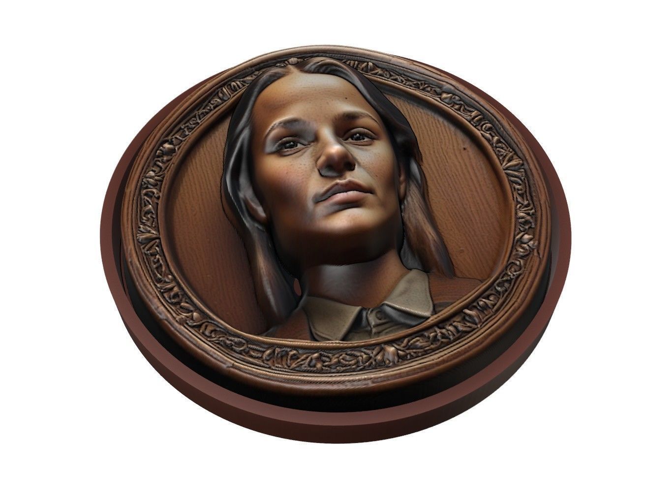 Alicia Vikander Medallion 3D print model_1