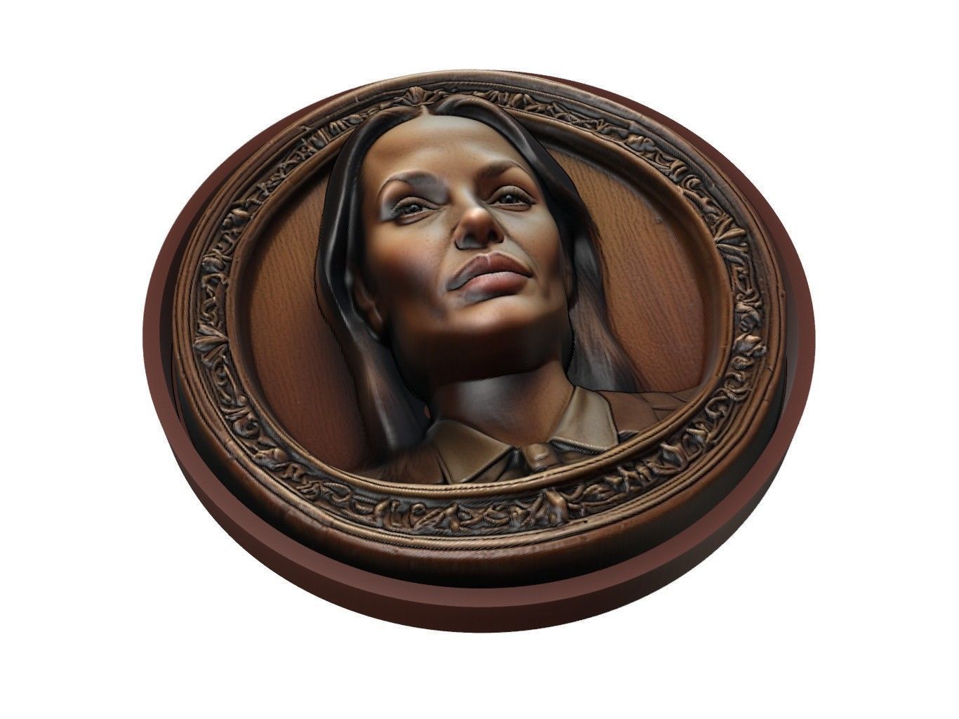 Angelina Jolie Medallion 3D print model_1