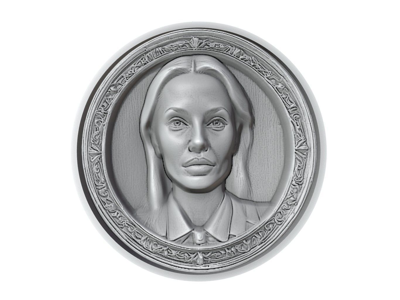 Angelina Jolie Medallion 3D print model_2