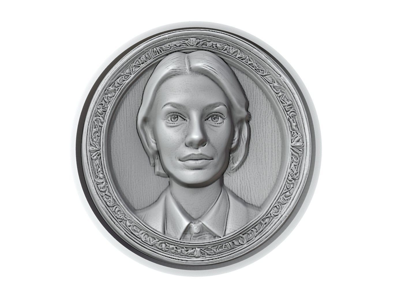 Anne Hathaway Medallion 3D print model_2