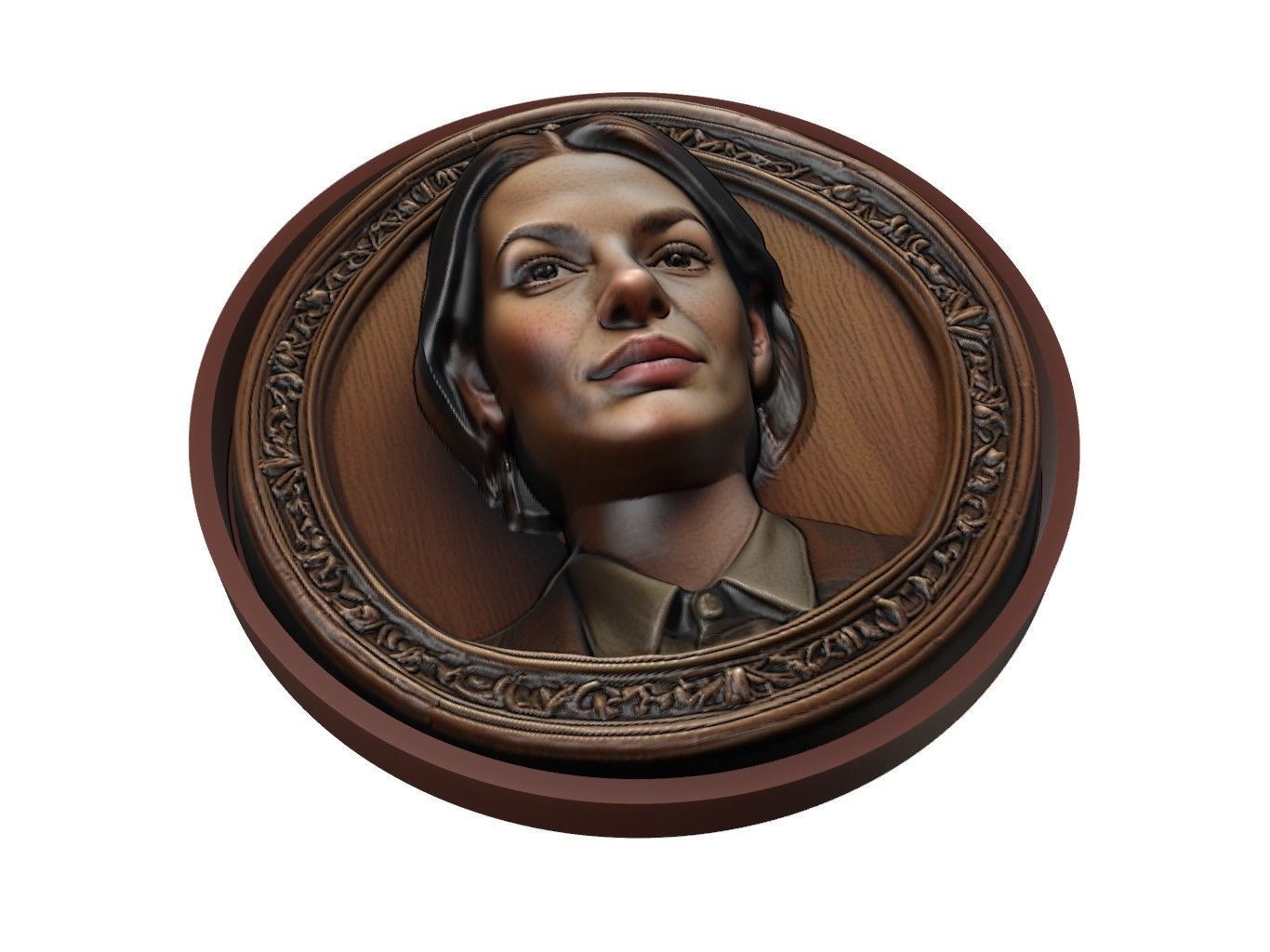 Anne Hathaway Medallion 3D print model_1