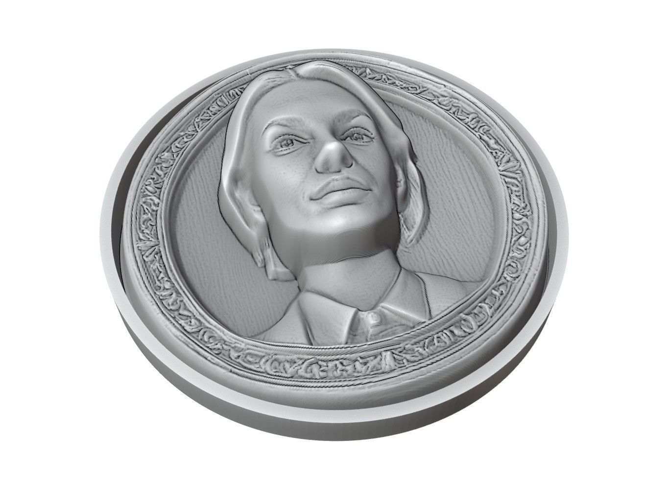 Anne Hathaway Medallion 3D print model_3