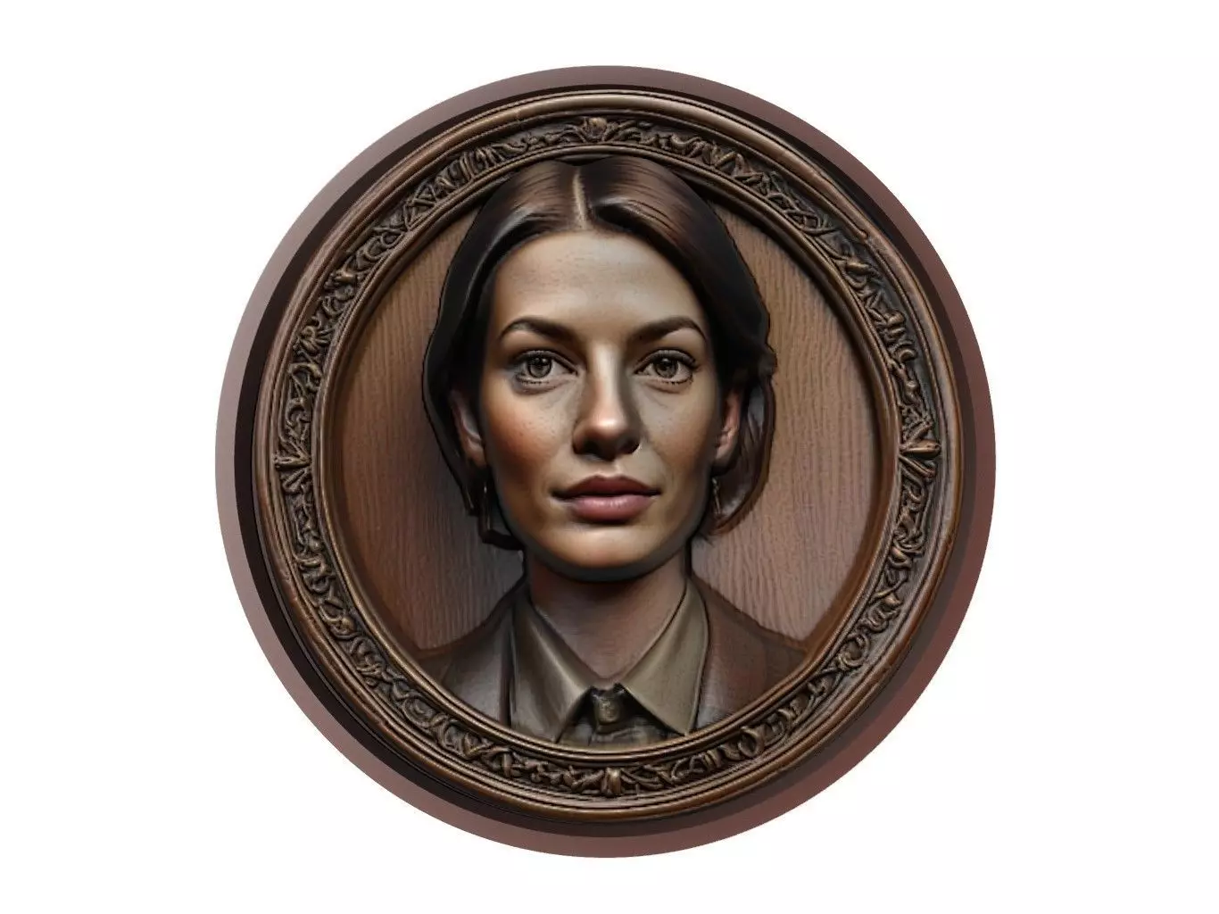 Anne Hathaway Medallion 3D print model_0