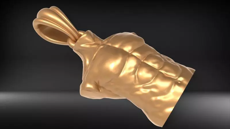 Bodybuilder Torso Pendant 3D print model