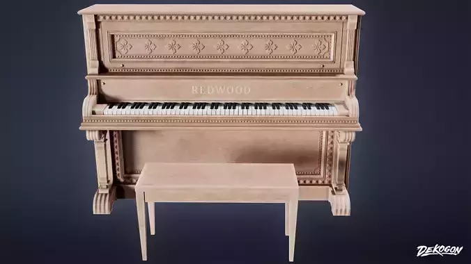 DIVE BAR - Saloon Piano 01 - LOW POLY