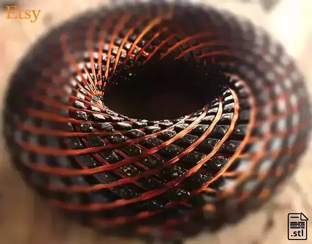 Rodin Coil Torus STL Diameter Coil iToroid Generator 180mmx56mm