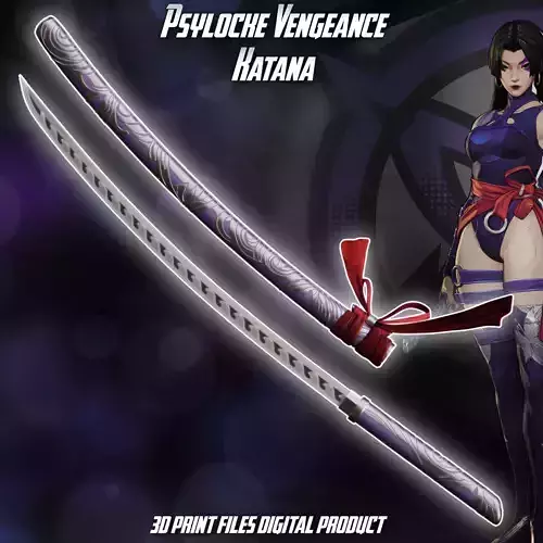 Si Fi Psylocke Vengeance Cosplay Katana Sword Marvel Rivals