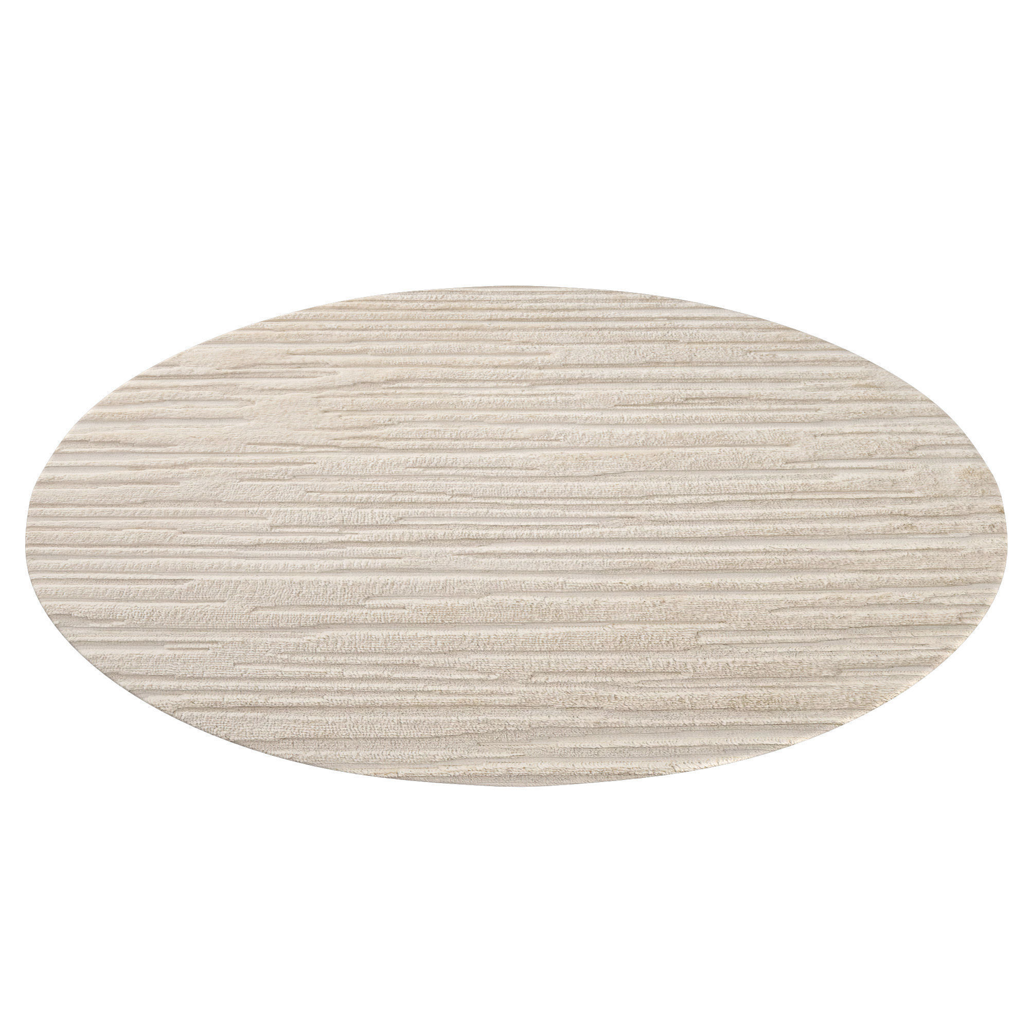 Eli Wool Rug Sand round 3D model_2