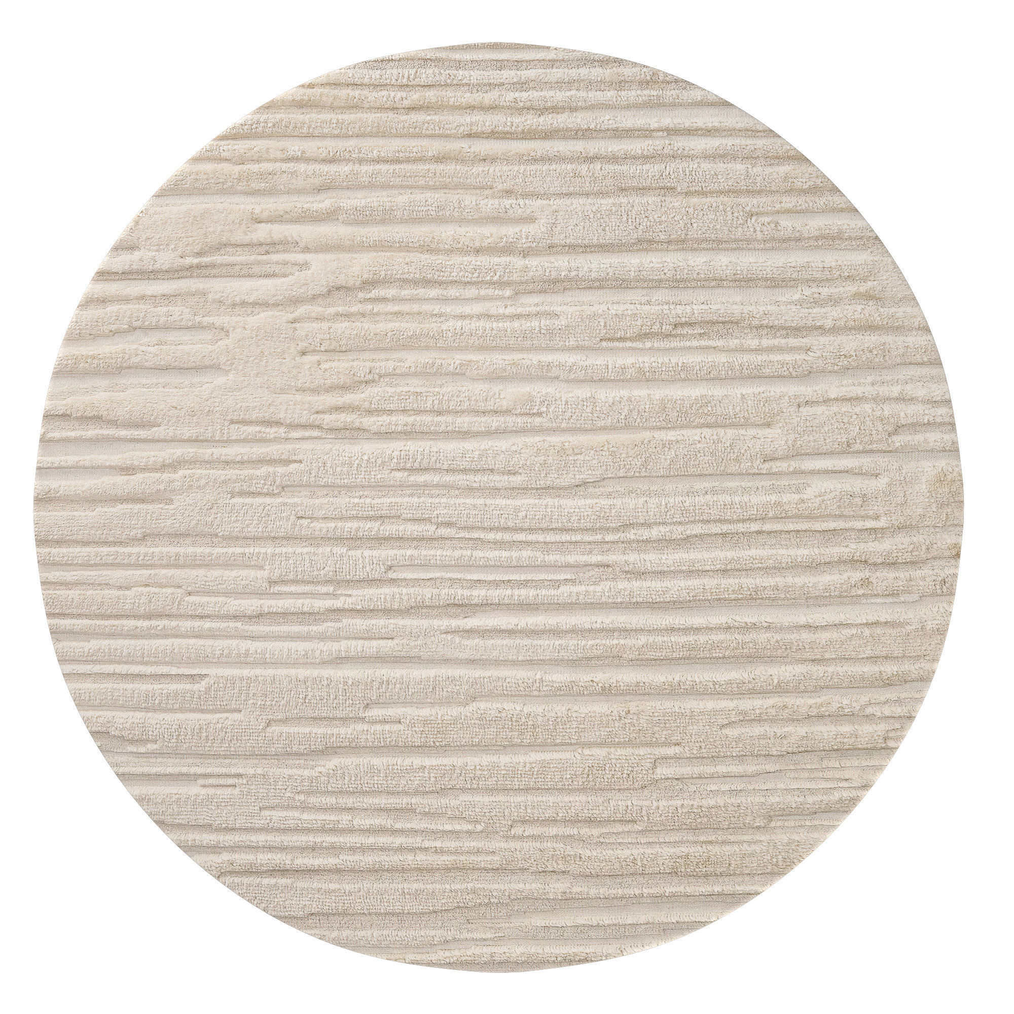 Eli Wool Rug Sand round 3D model_3