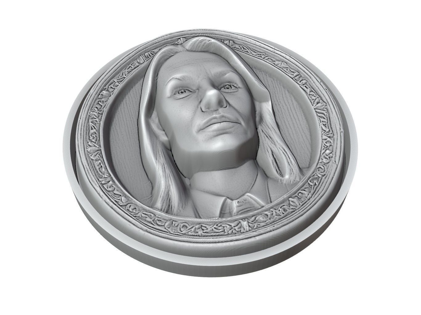 Claire Danes Medallion 3D print model_3