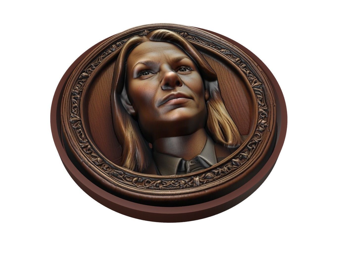 Claire Danes Medallion 3D print model_1