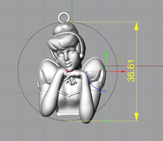 Dije Cenicienta 3D model_1