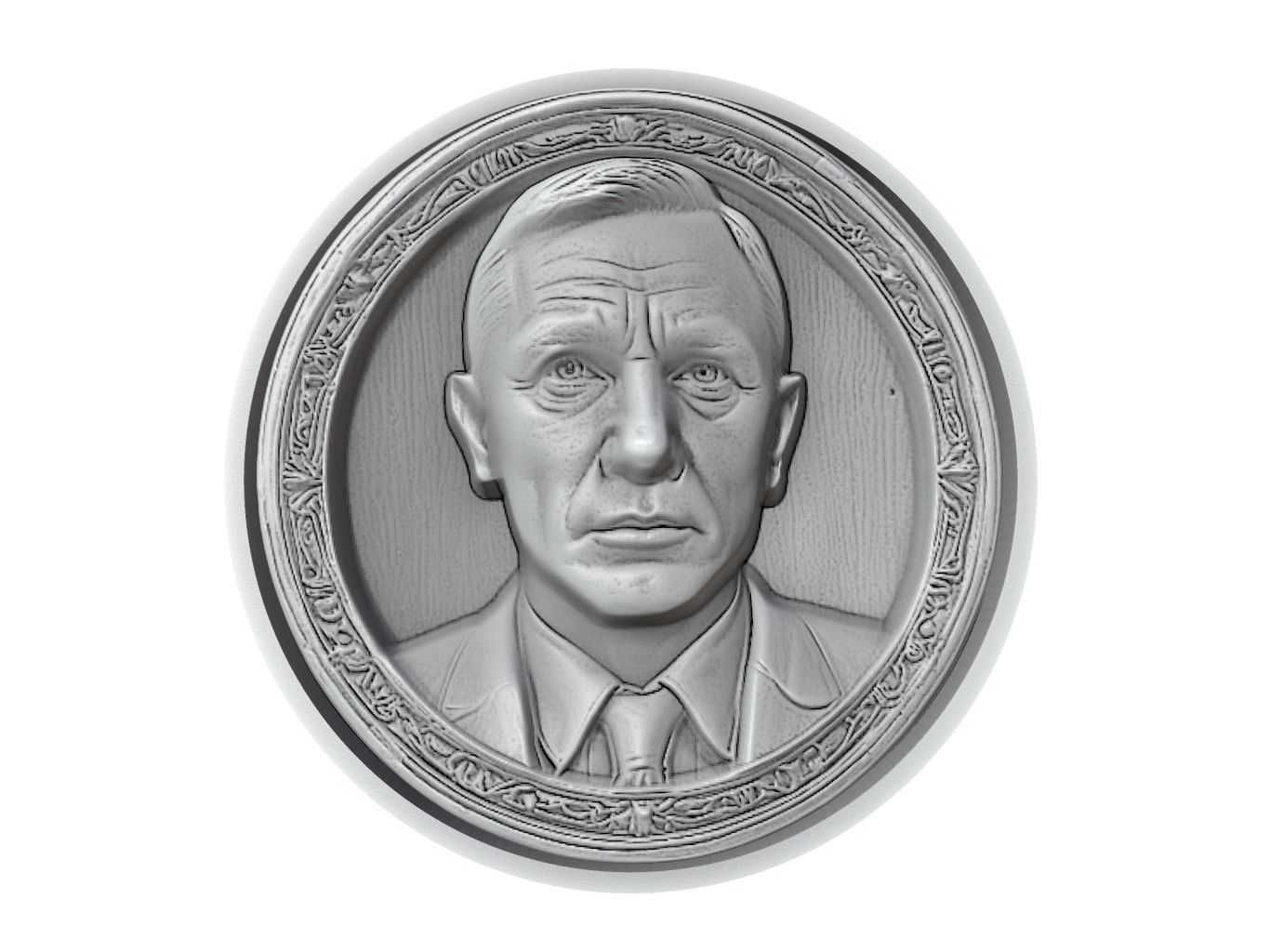 Daniel Craig Medallion 3D print model_2