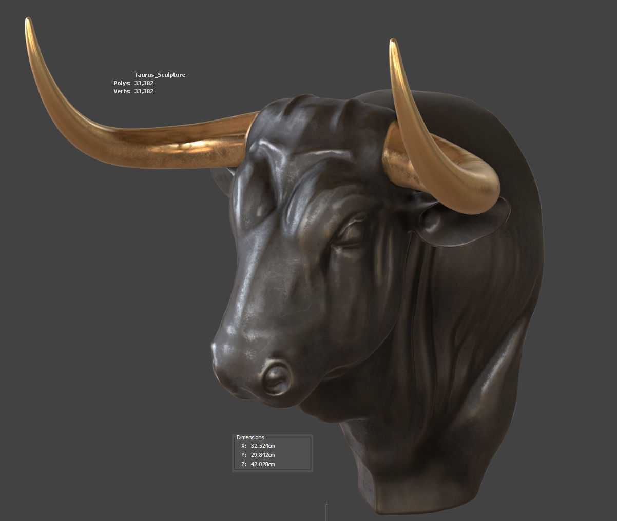 Taurus Sculpture 3D model_15