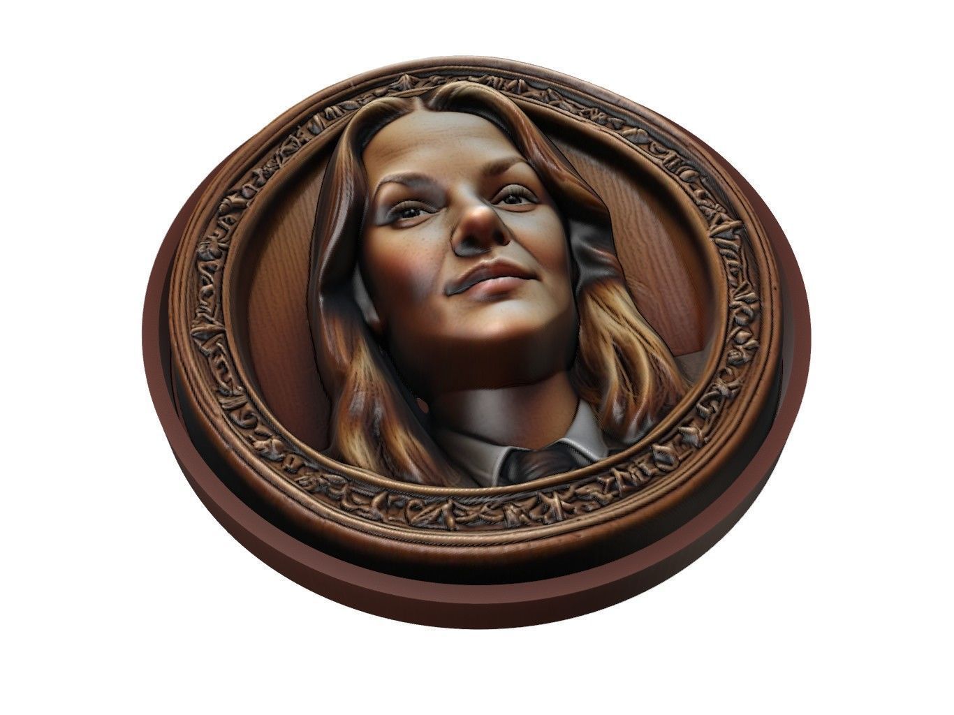 Drew Barrymore Medallion 3D print model_1