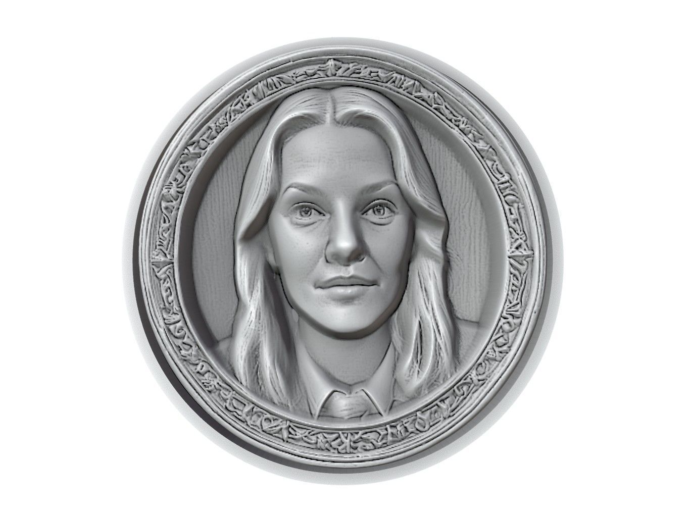 Drew Barrymore Medallion 3D print model_2