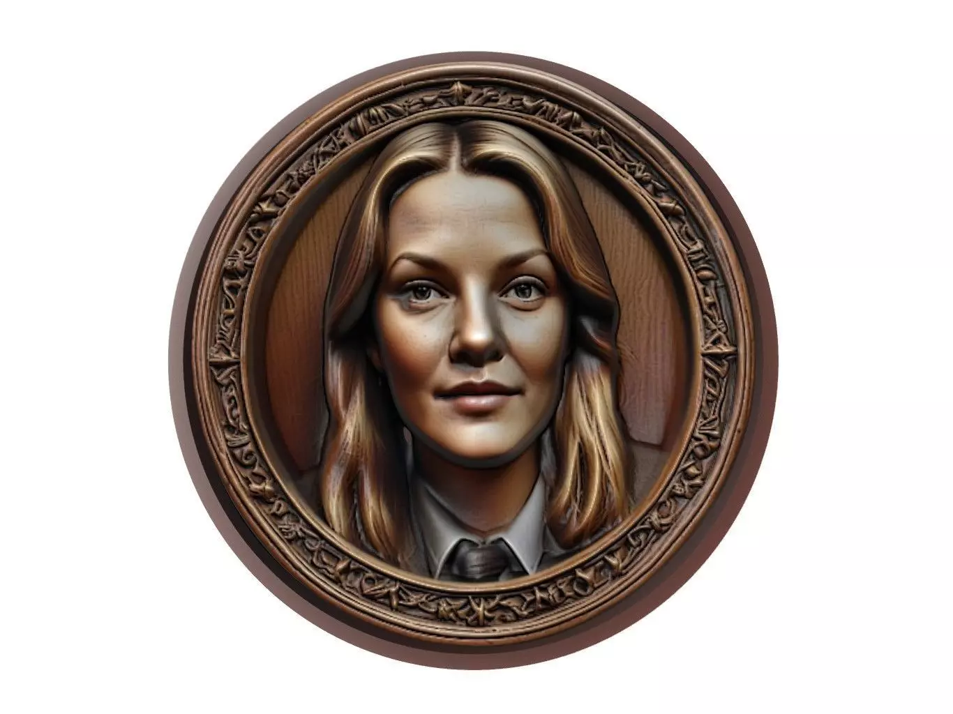 Drew Barrymore Medallion 3D print model_0