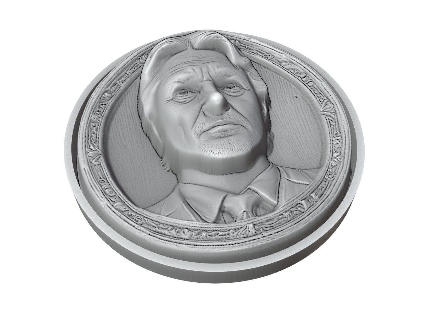 Gerard Butler Medallion 3D print model_3