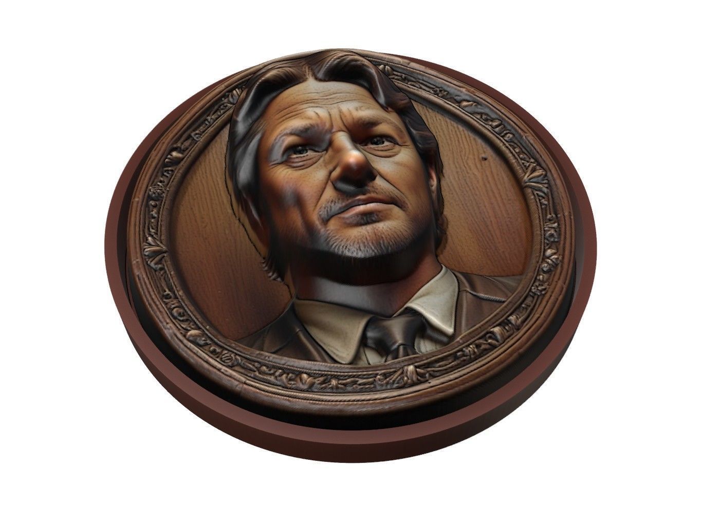 Gerard Butler Medallion 3D print model_1