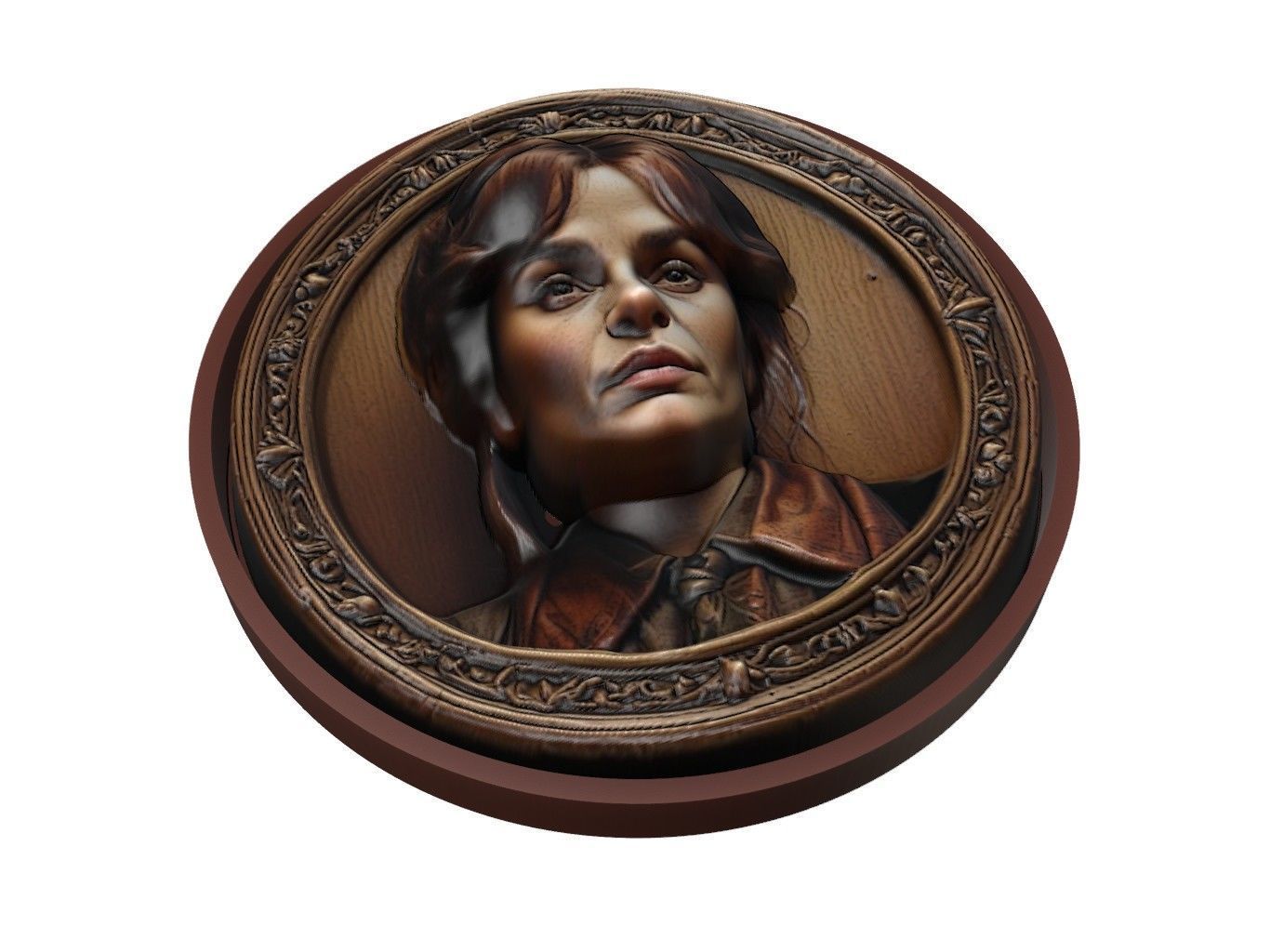 Helena Bonham Carter Medallion 3D print model_1
