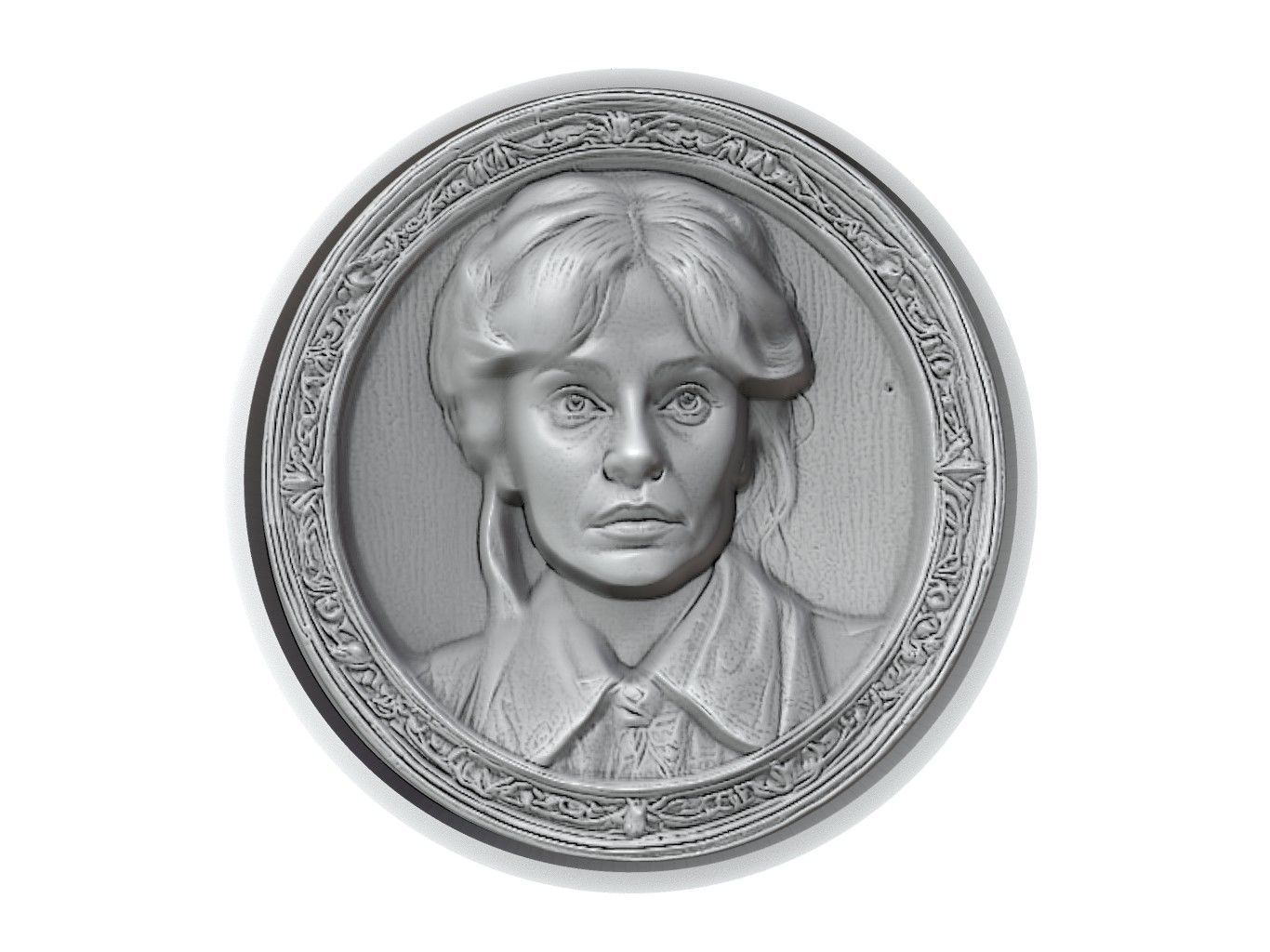 Helena Bonham Carter Medallion 3D print model_2