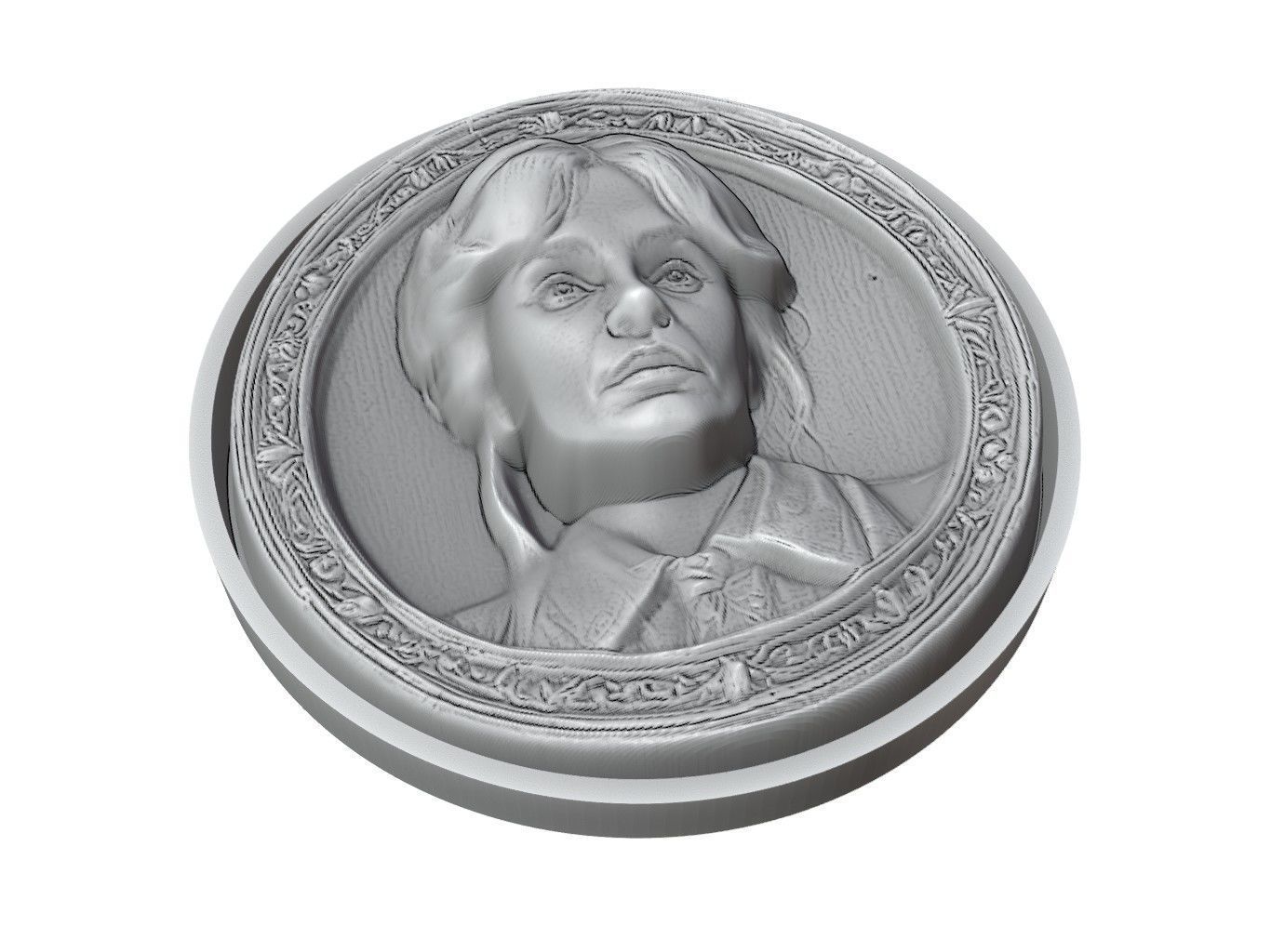 Helena Bonham Carter Medallion 3D print model_3