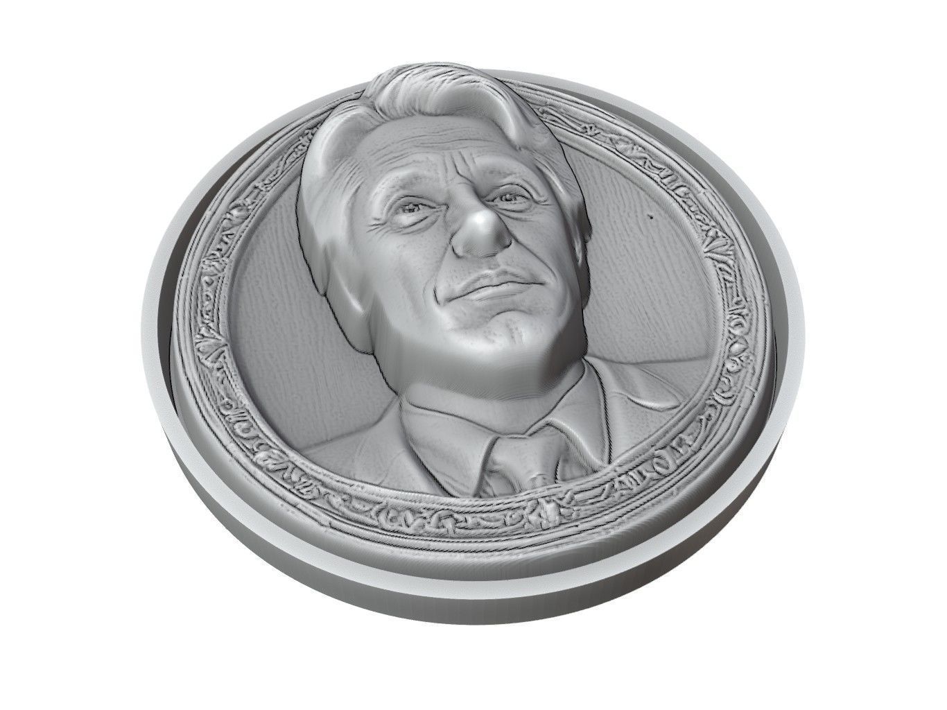 Hugh Grant Medallion 3D print model_3
