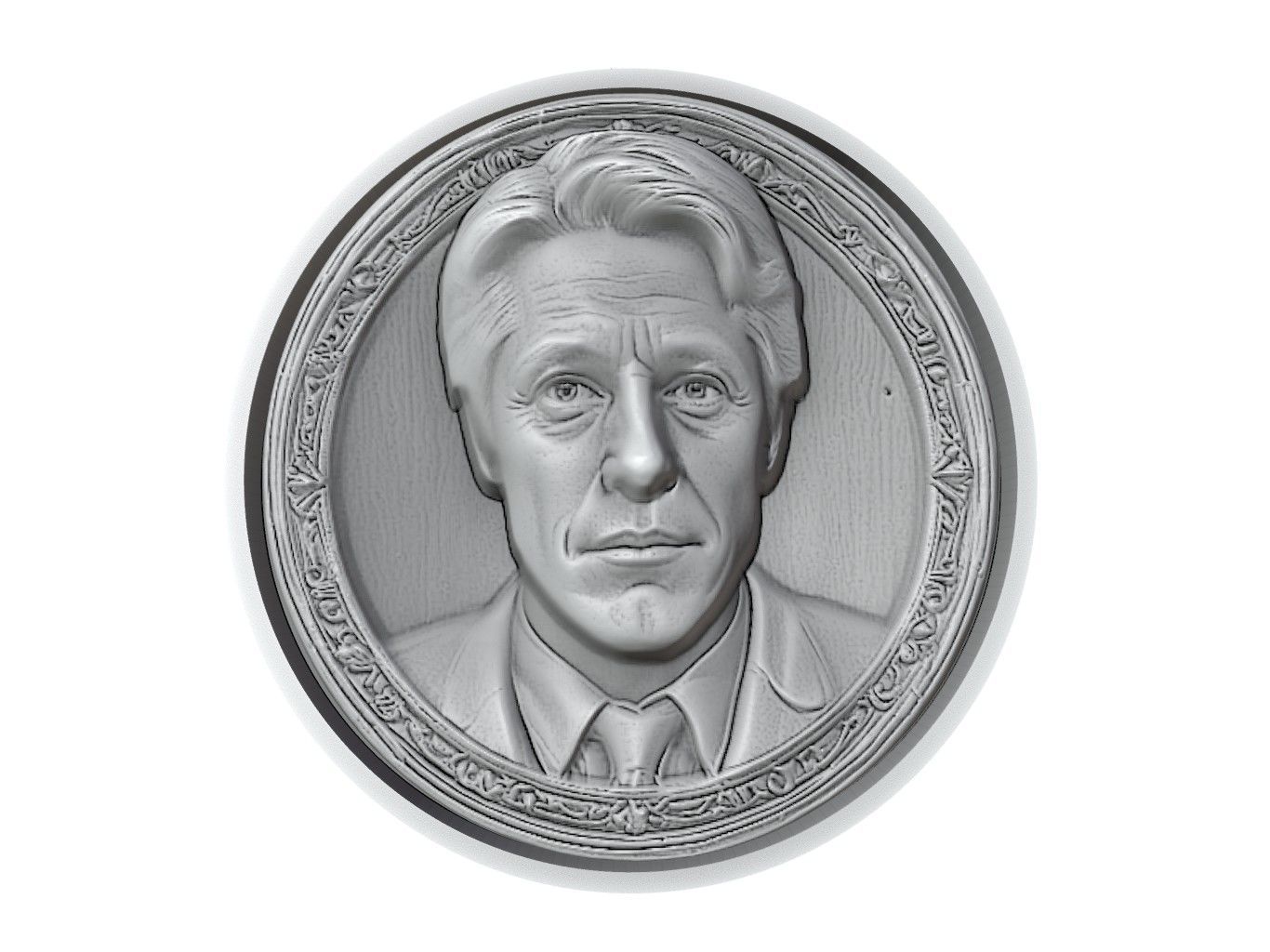 Hugh Grant Medallion 3D print model_2