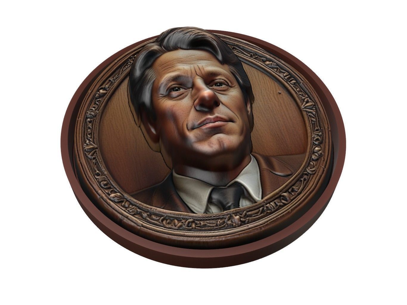 Hugh Grant Medallion 3D print model_1
