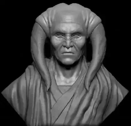Saesee-Tiin - Jedi - Star Wars Life Size Bust - 3D Print File 